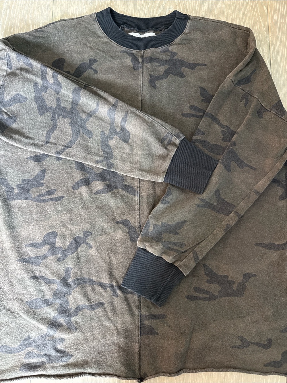 Men's Camo Crewneck Sweatshirt - Olive Green